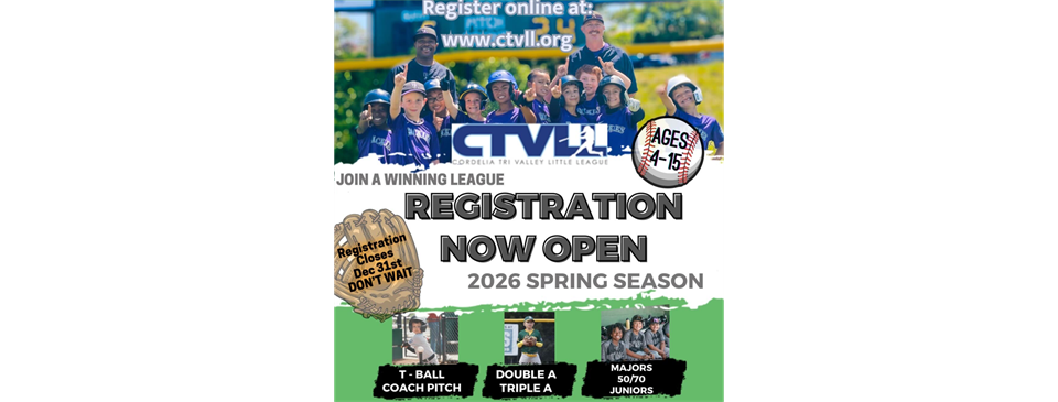 REGISTRATION NOW OPEN